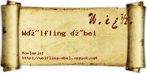 Wölfling Ábel névjegykártya