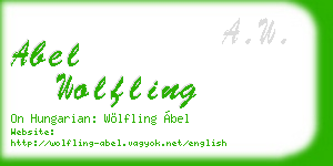 abel wolfling business card